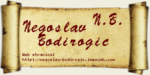 Negoslav Bodirogić vizit kartica